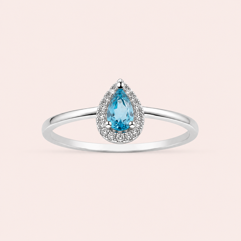 Anel Prata Gota Zirconia 313933