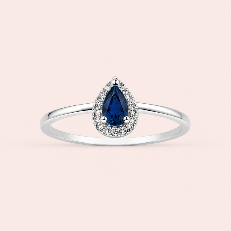 Anel Prata Gota Zirconia 313933