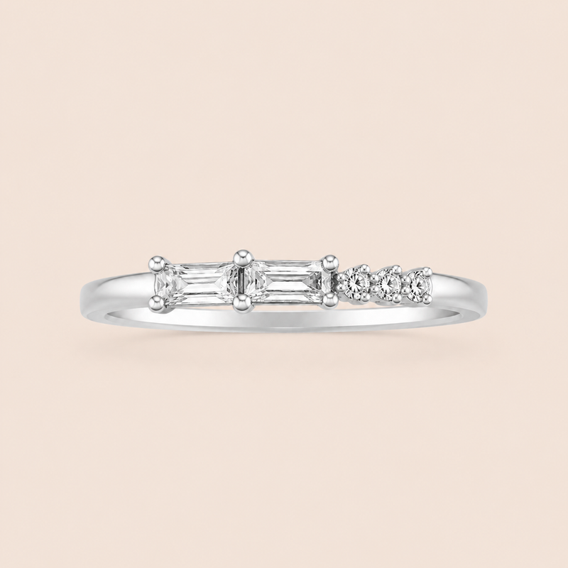Anel Prata 925 Retângulo Zirconia 313841