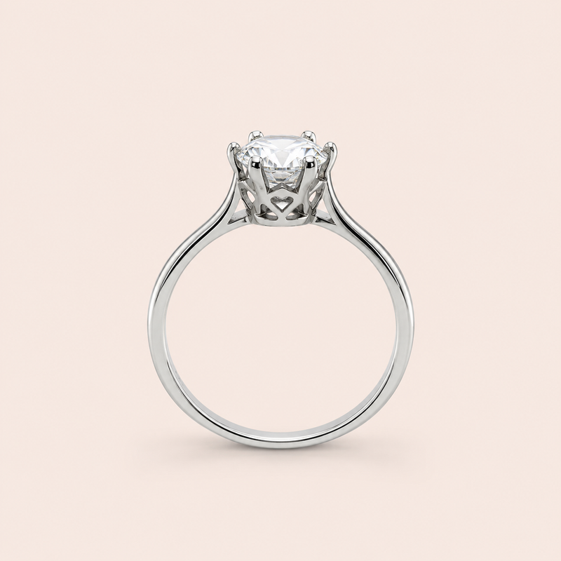 Anel Prata 925 Solitário Zirconia 314026