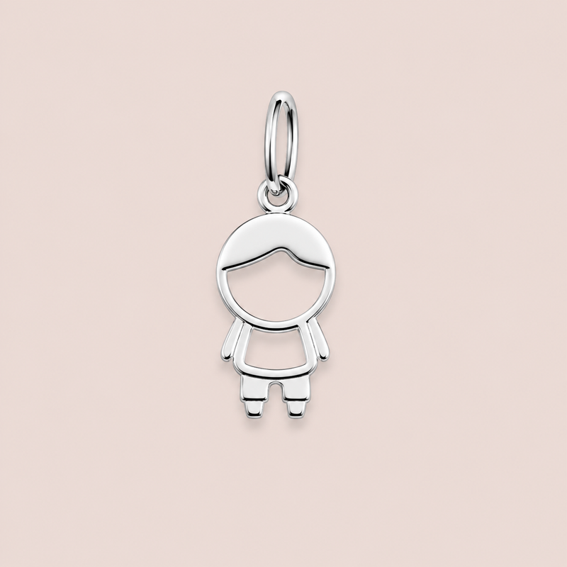 Pingente Prata Menino Vazado 518027