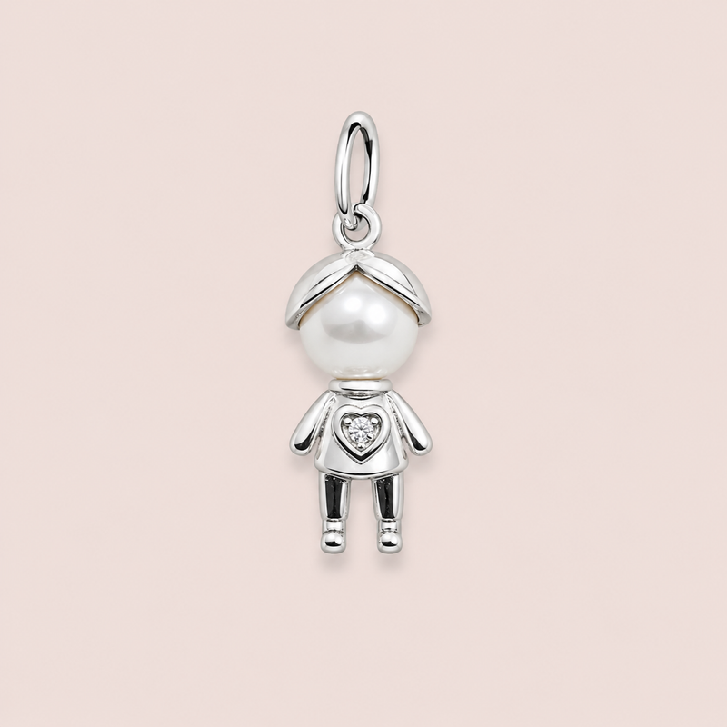 Pingente Prata Menino Pérola Zircônia 518098