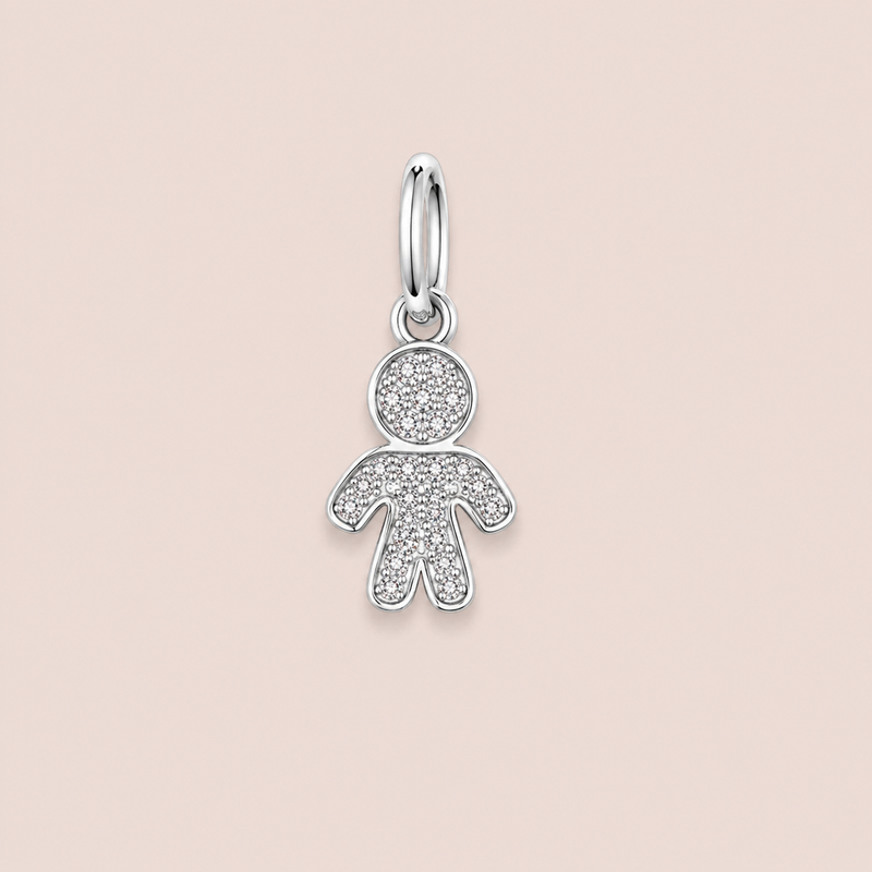 Pingente Prata Menino Zirconia 518033
