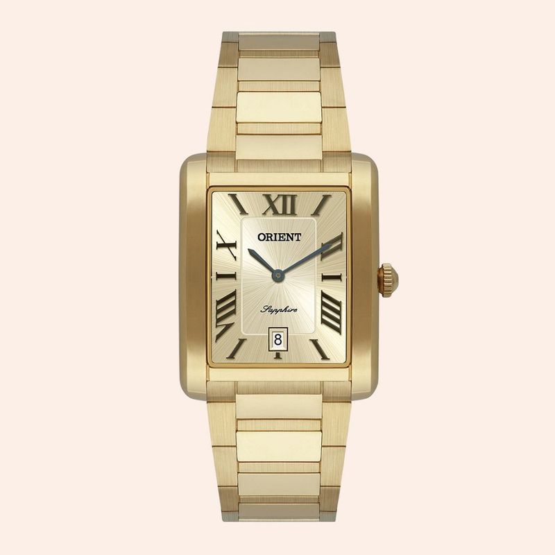 Relógio Orient Eternal Tank Dourado Feminino LGSS1021/C3KX
