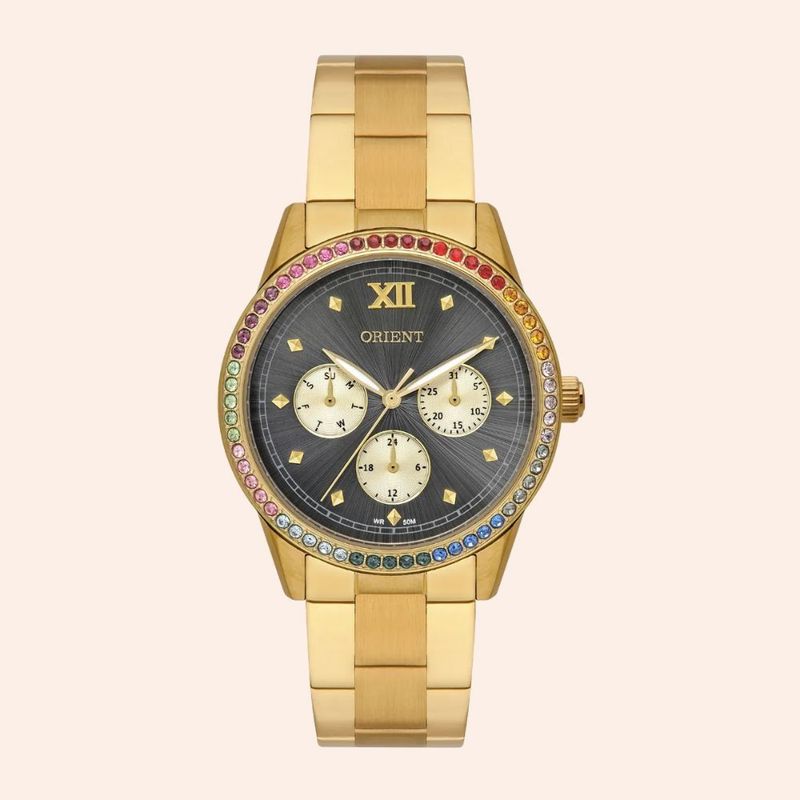 Relógio Orient Feminino Dourado FTSSM064/G3KX