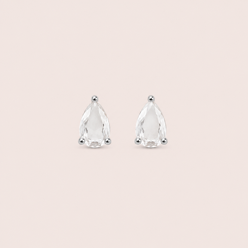 Brinco Prata 925 Gota Zirconia 117167