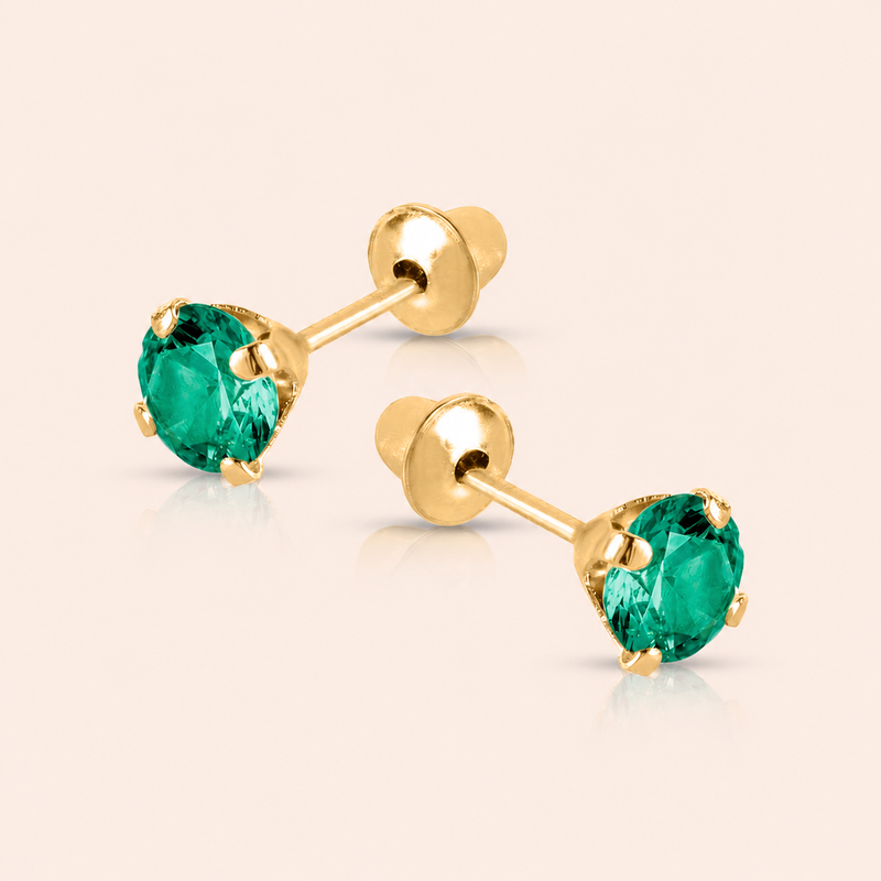 Brinco Ouro 18K Infantil Cálice 4mm 104813