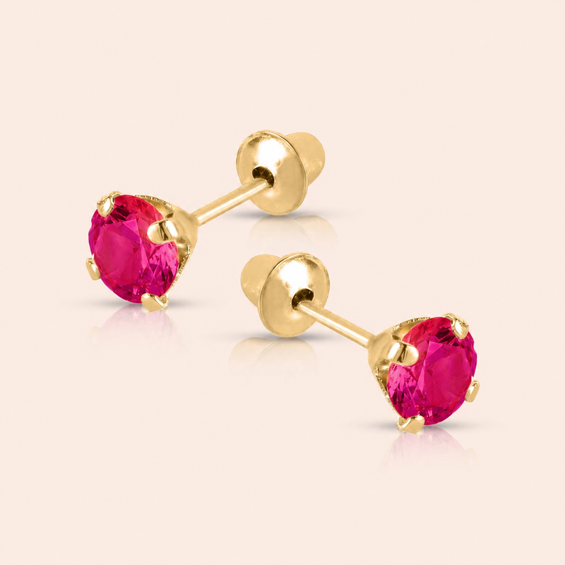 Brinco Ouro 18K Infantil Cálice 4mm 104813
