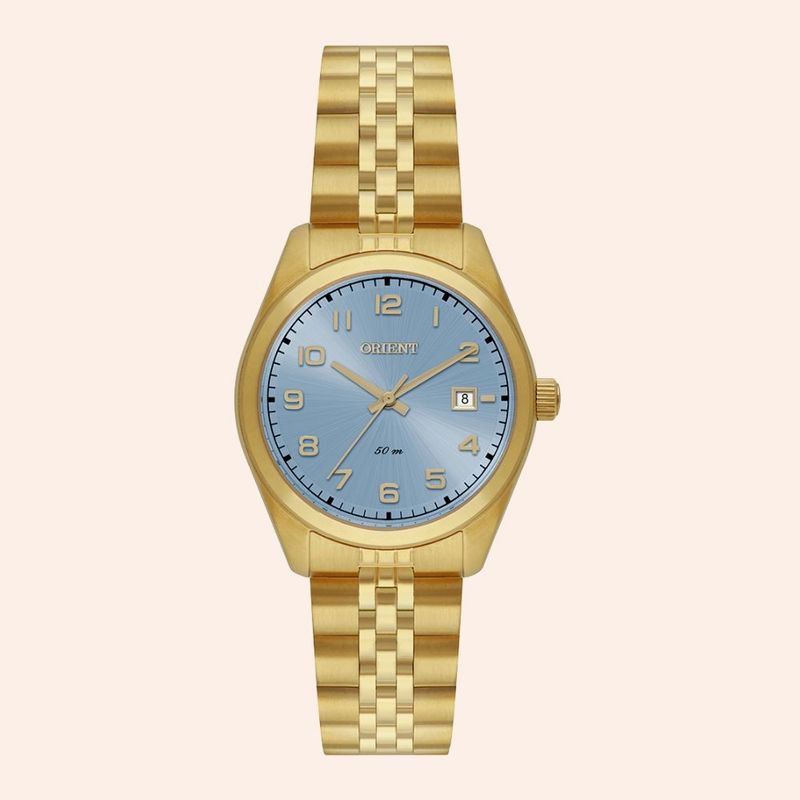 Relógio Orient Eternal Dourado e Azul Feminino FGSS1263/A2KX