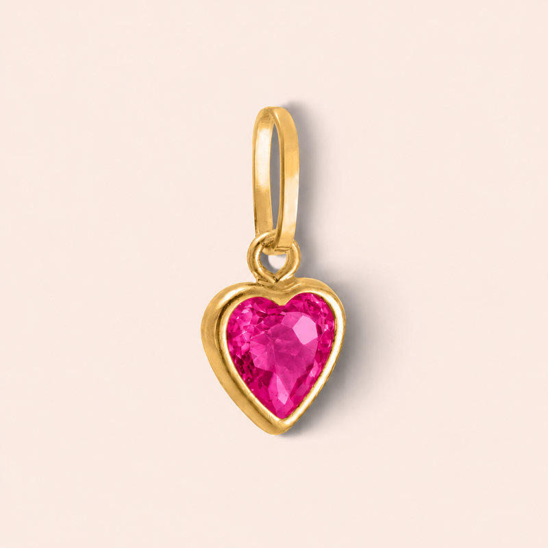 Pingente Ouro 18K Coração Zircônia 504427