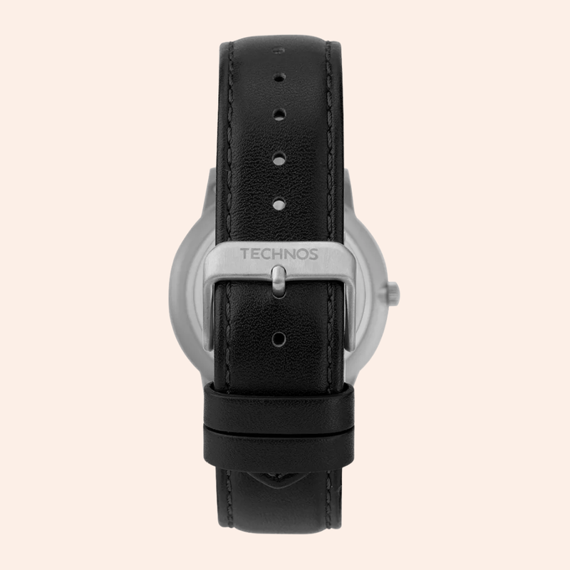 Relógio Technos Slim Safira Preto GM10YY/0P