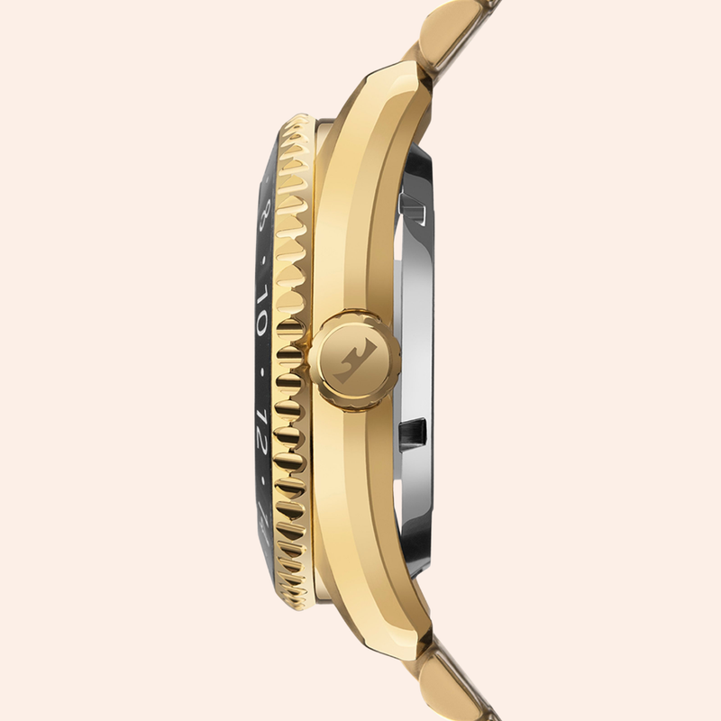 Relógio Technos Automatico GMT Dourado Edição Limitada NH34AB/T1P