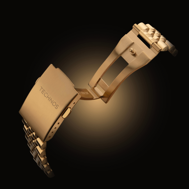 Relógio Technos Automatico GMT Dourado Edição Limitada NH34AB/T1P