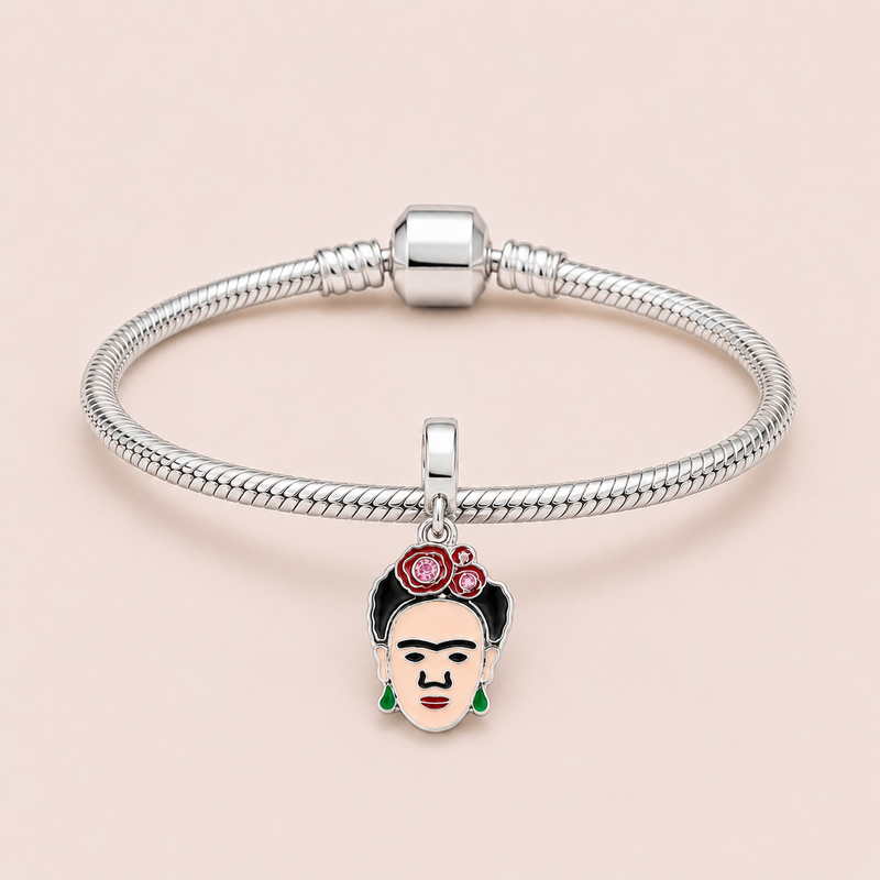 Pingente Prata Berloque Meu Jeito Frida kahlo 514604