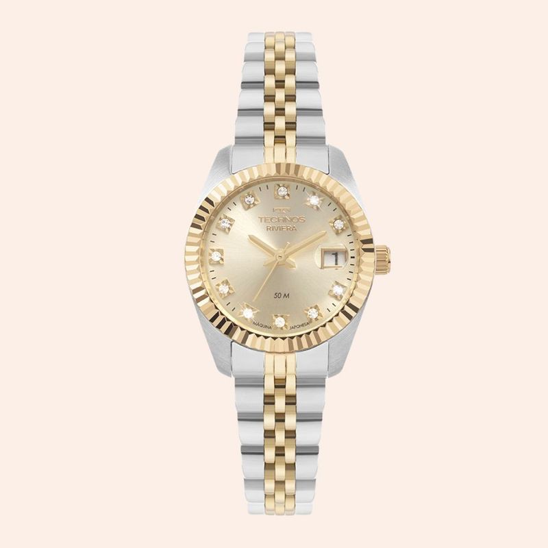 Relógio Technos Riviera Bicolor Feminino 2015CEM/1X