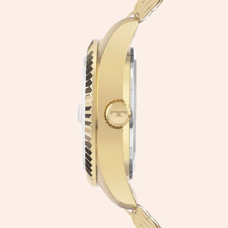 Relógio Technos Riviera Dourado e Azul Feminino 2015CEW/1A