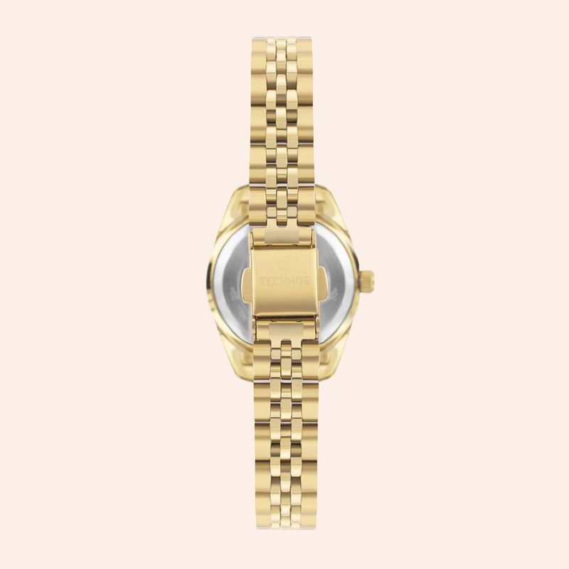 Relógio Technos Riviera Dourado e Azul Feminino 2015CEW/1A
