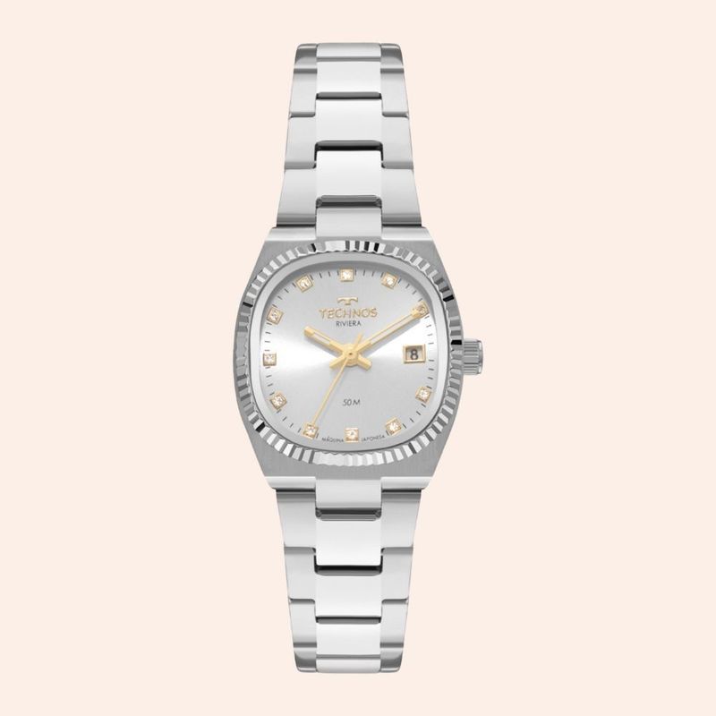 Relógio Technos Riviera Prata Feminino GL12AA/1k