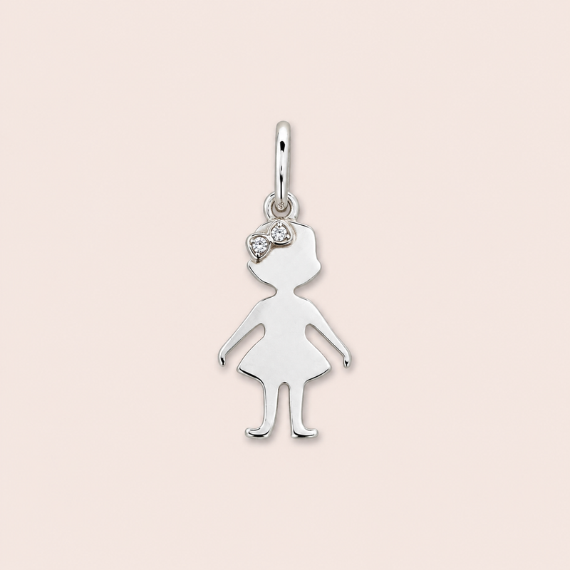 Pingente Prata 925 Menina 518035