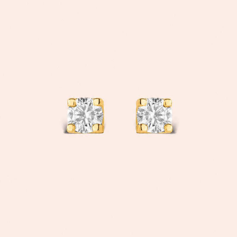 Brinco Ouro 18k Ponto de Luz Moissanite 20 Pontos 116930