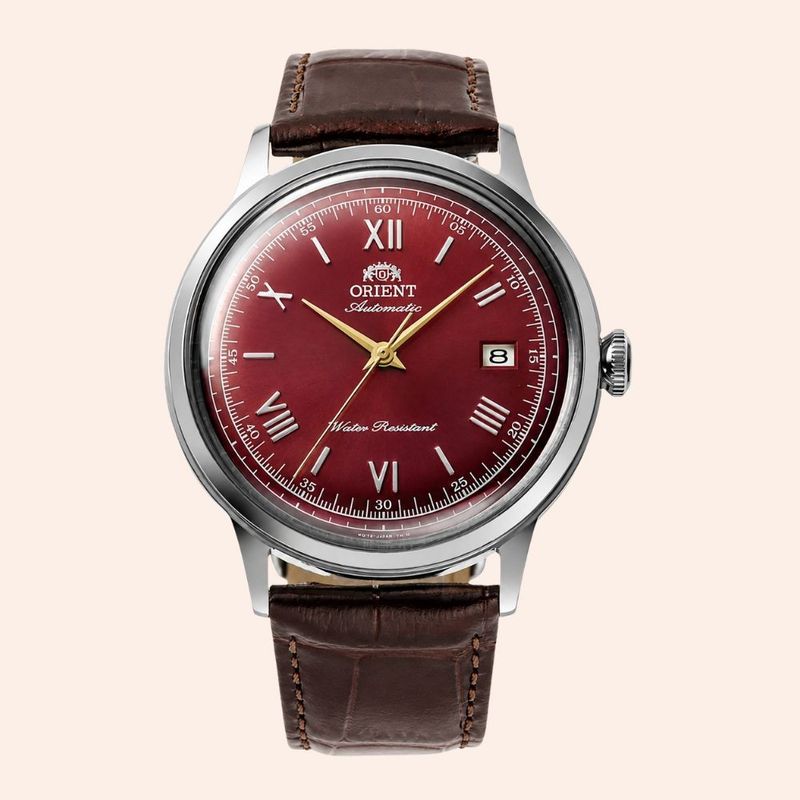 Relógio Orient Bambino Automático Contemporany Bordô RA-AC0026R30B