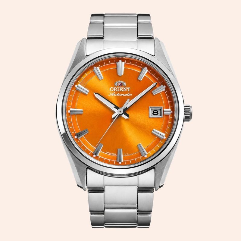 Relógio Orient Stretto Contemporary Automático Laranja RA-AC0R08Y30B