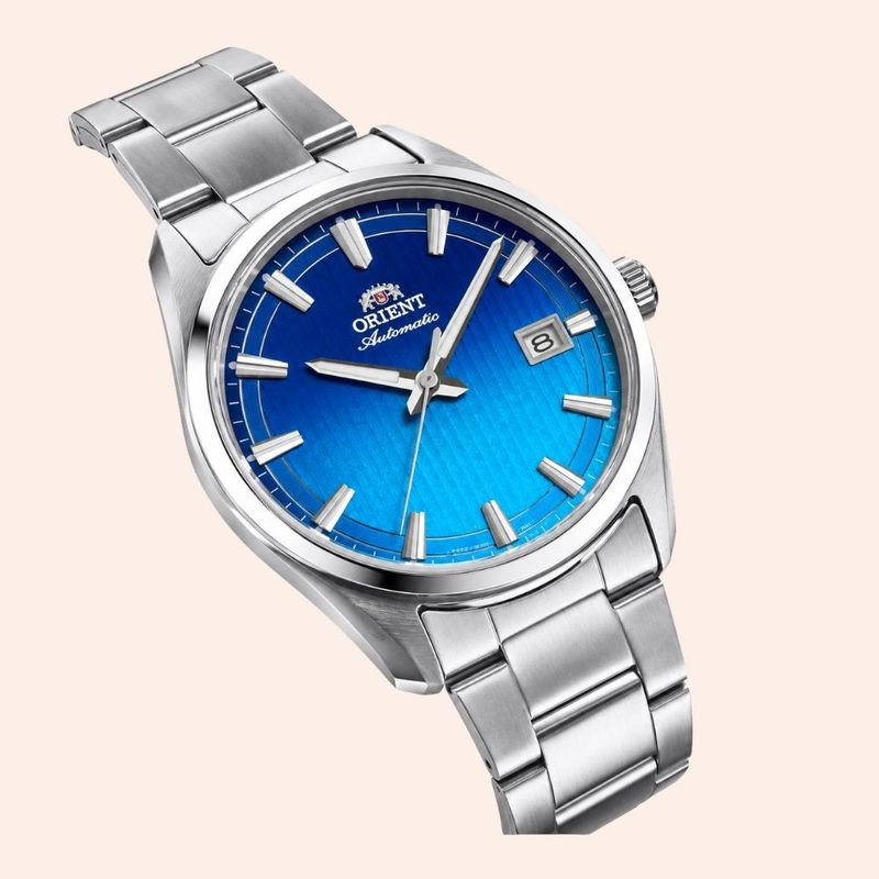 Relógio Orient Stretto Contemporary Automático Azul RA-AC0R09L30B