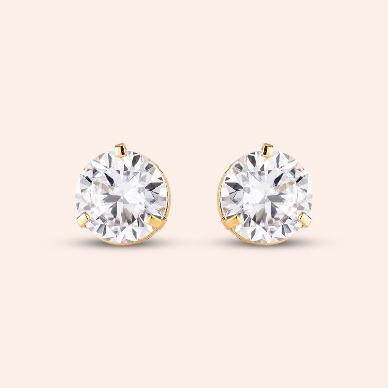 Brinco Ouro 18k Ponto de Luz Moissanite 82 Pontos 117327