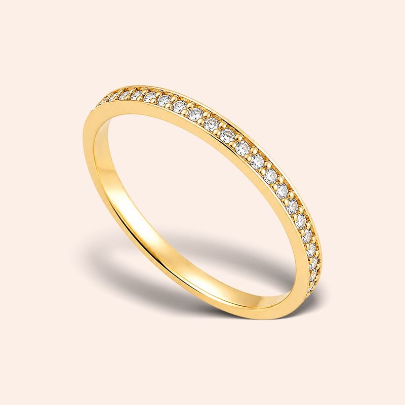 Anel Ouro 18k Aparador Moissanite 314011