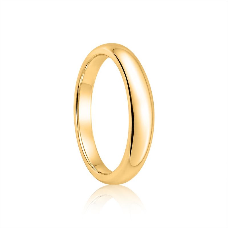 Par Aliança Ouro 18k Love Air Abaulada Anatômica 4mm Diamante 2Pts (800786/826)