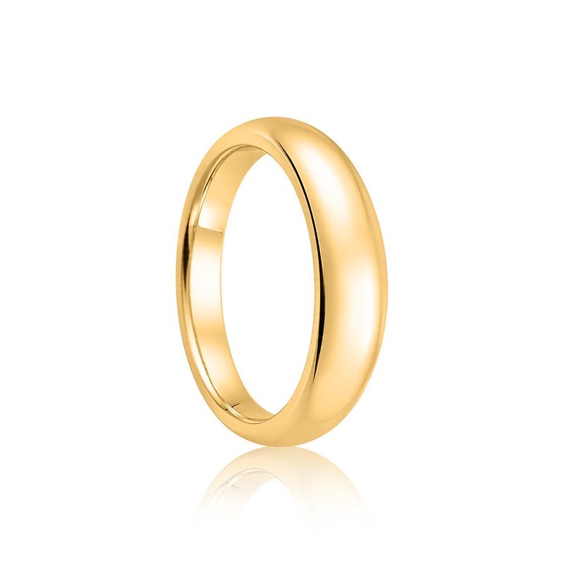 Par Aliança Ouro 18k Love Air Abaulada Anatômica 5mm Diamante 3 Pts (800787/827)