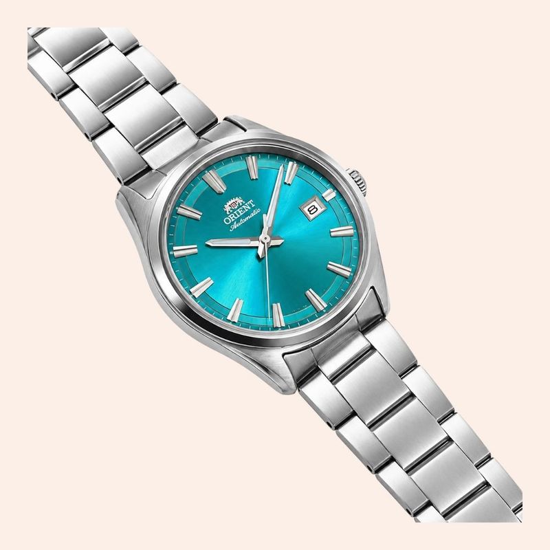 Relógio Orient Stretto Contemporary Automático Azul Turquesa RA-AC0R06L30B