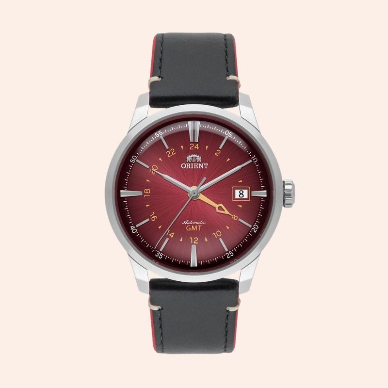 Relógio Orient Special Calibers GMT Automático Vermelho NH3SS019 W1SX 