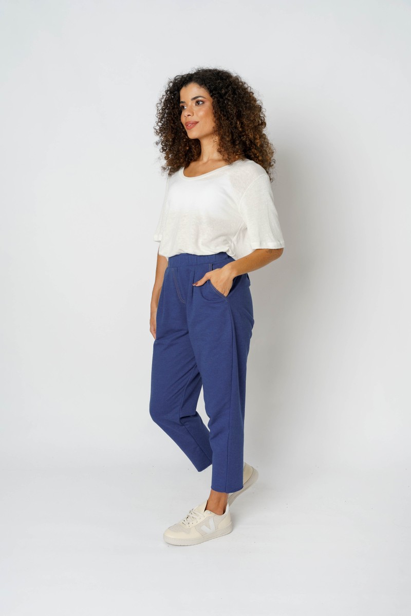 CALÇA CENOURA DENIM - AZUL