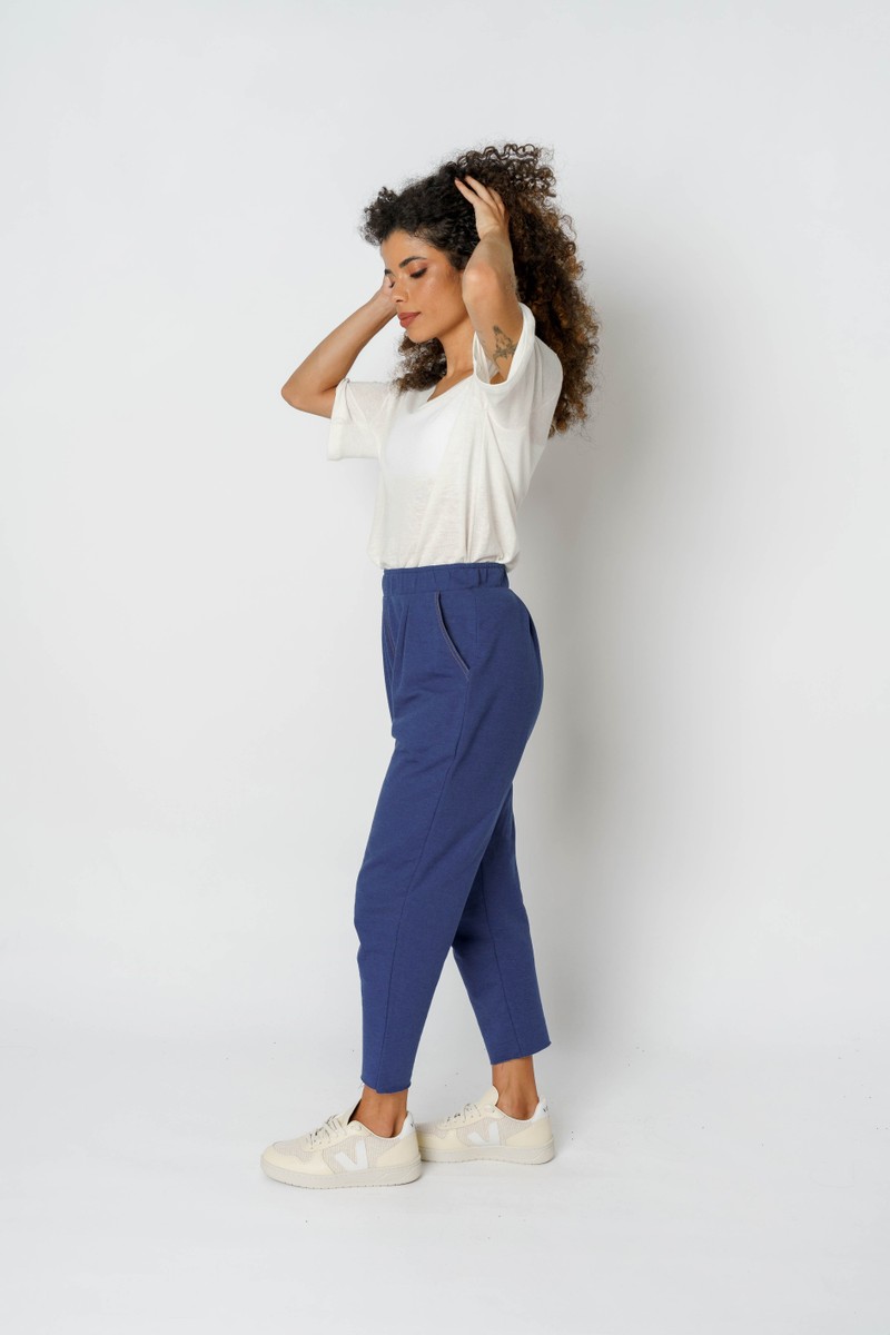 CALÇA CENOURA DENIM - AZUL