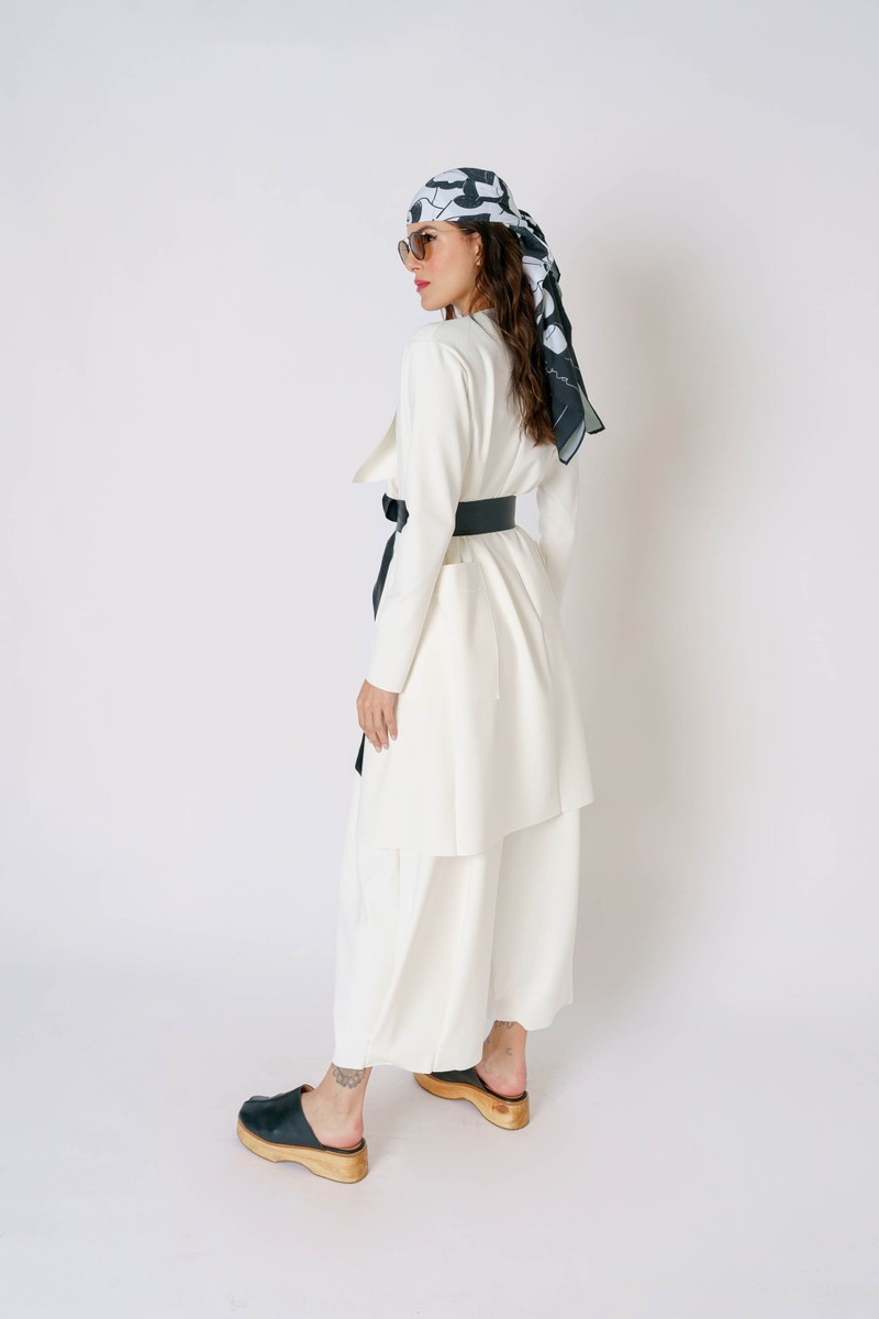 MAXI CASACO NEOPRENE - OFFWHITE