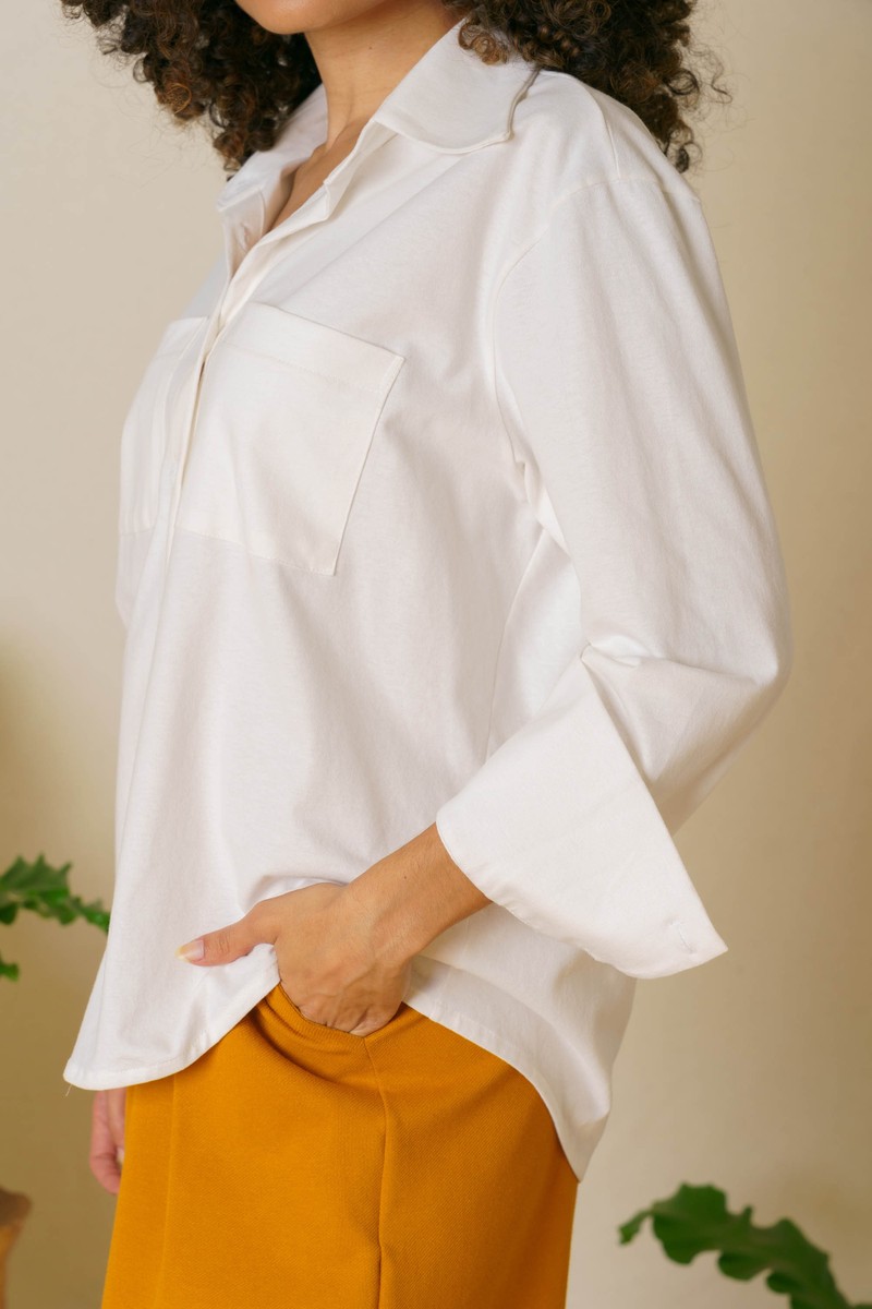 CAMISA CLASSICA OVER - OFFWHITE