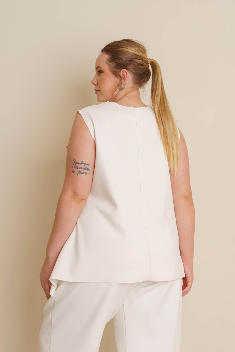 BLUSA DOBRADURA NEOPRENE - OFF WHITE