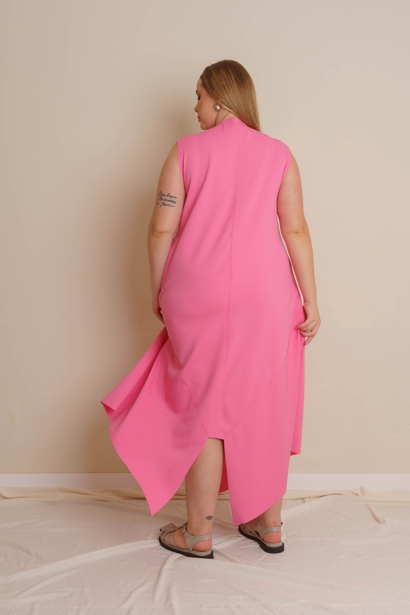 VESTIDO DOBRADURA NEOPRENE - ROSA