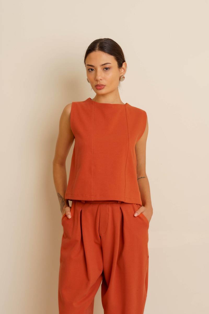 BLUSA TANK CHLOE - TERRACOTA