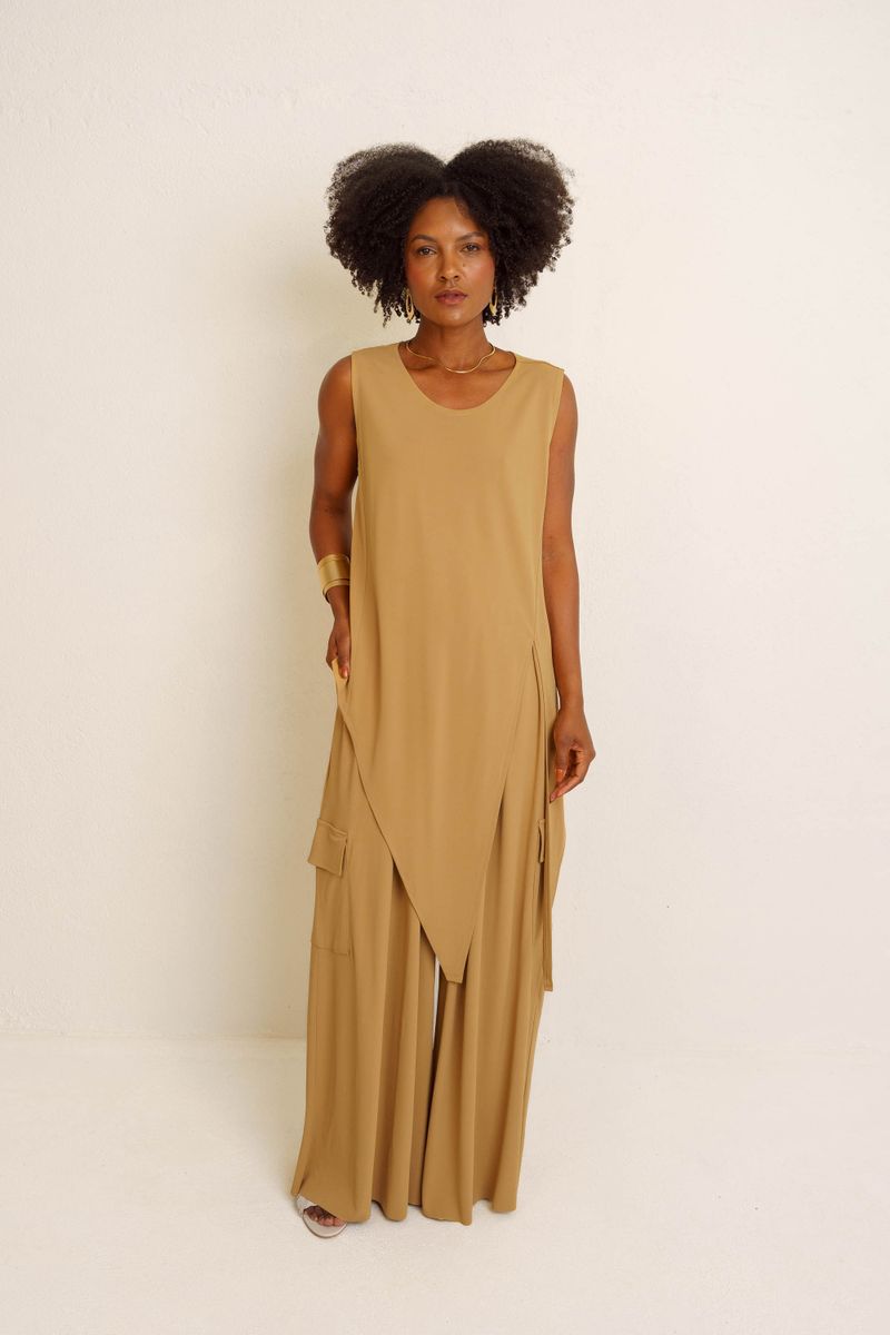 REGATA AMARRAÇAO SOLTINHA - KHAKI