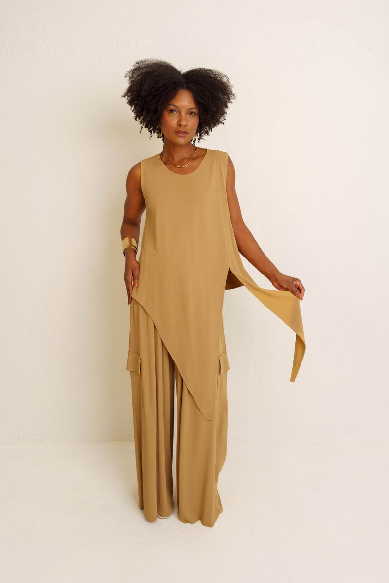 REGATA AMARRAÇAO SOLTINHA - KHAKI