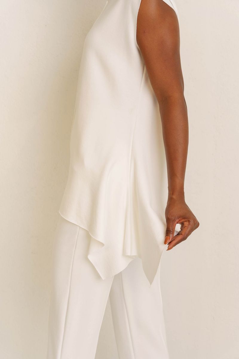 BLUSA DOBRADURA OMBRO LARGO - OFF WHITE