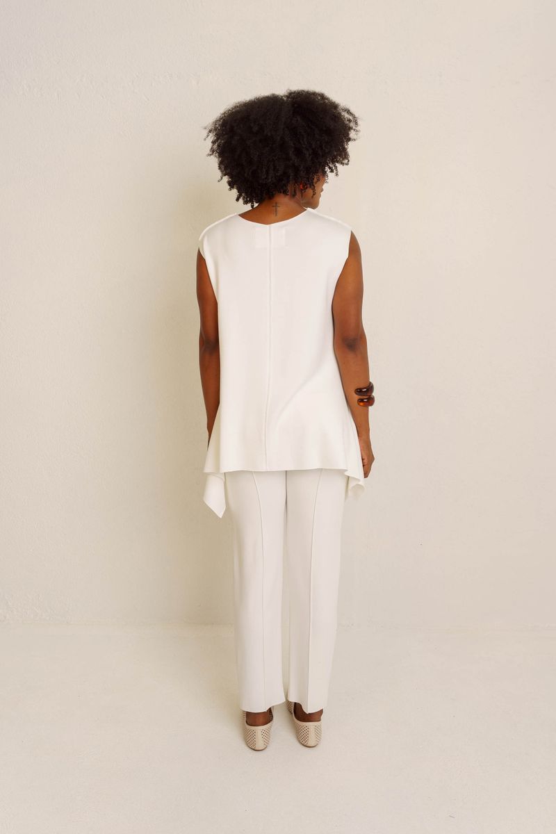 BLUSA DOBRADURA OMBRO LARGO - OFF WHITE