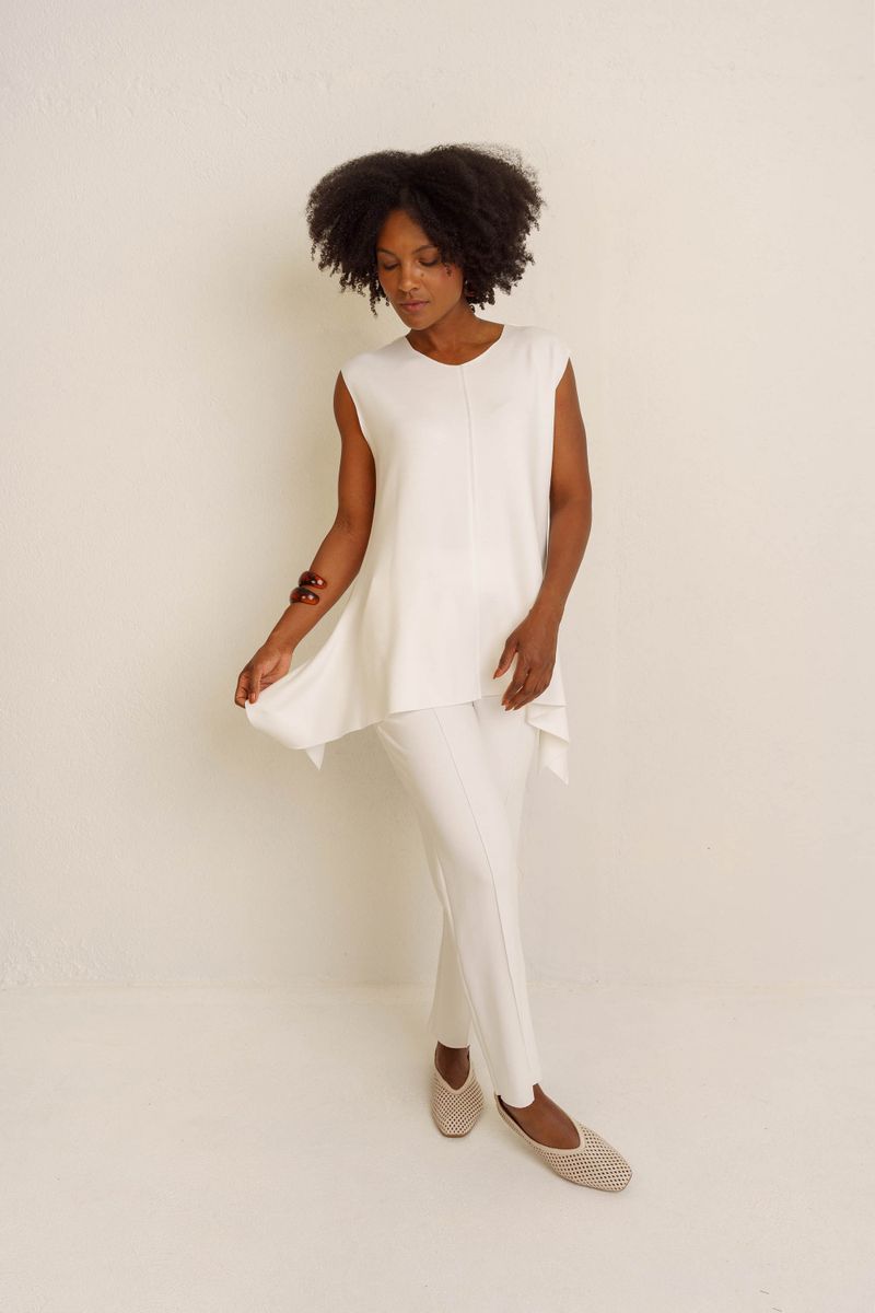 BLUSA DOBRADURA OMBRO LARGO - OFF WHITE