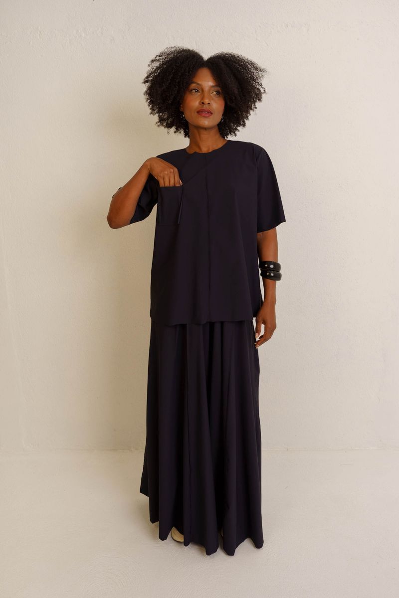 TSHIRT ESSENCIAL BOLSINHO DYNAMIC - PRETO