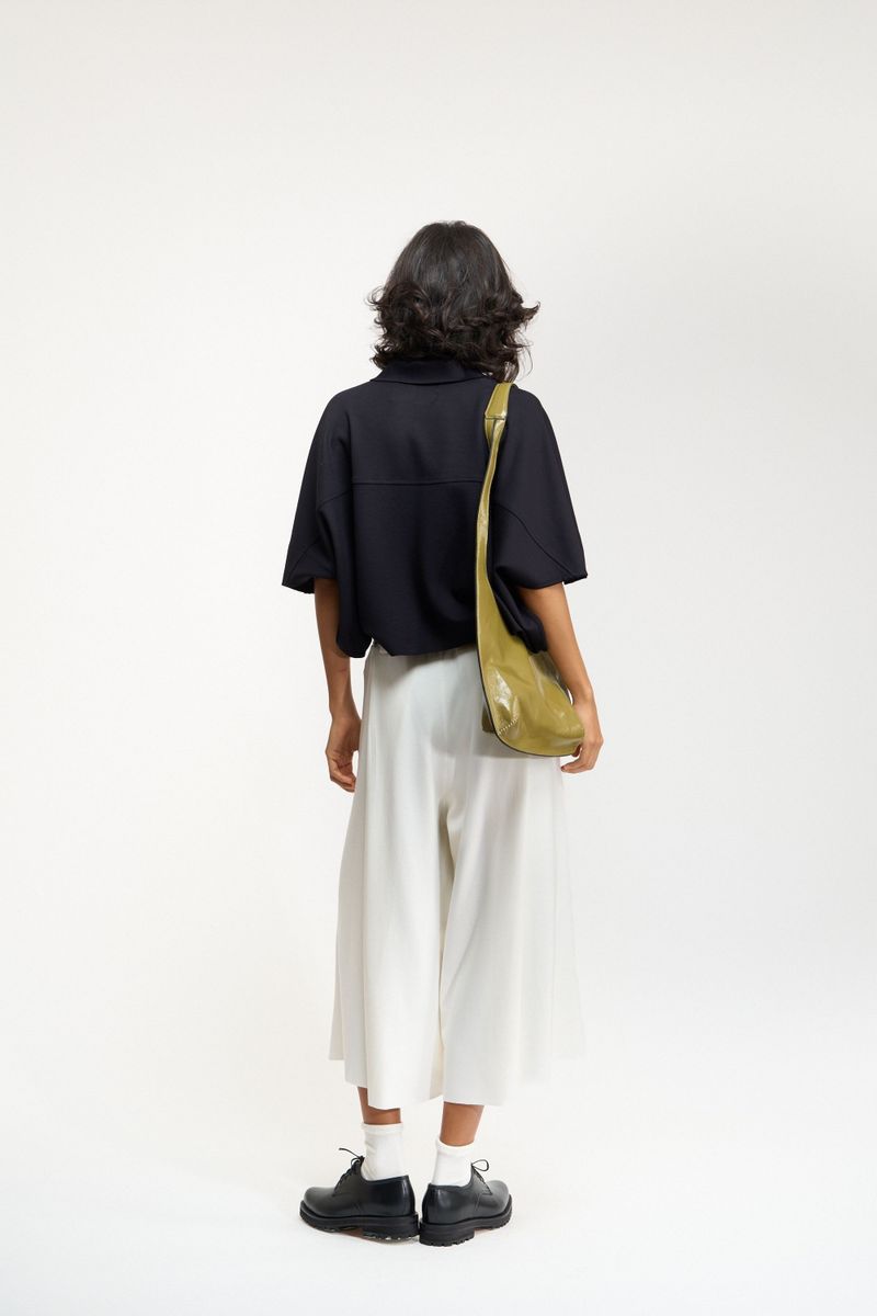 BERMUDA LONGA PREGAS - OFF WHITE