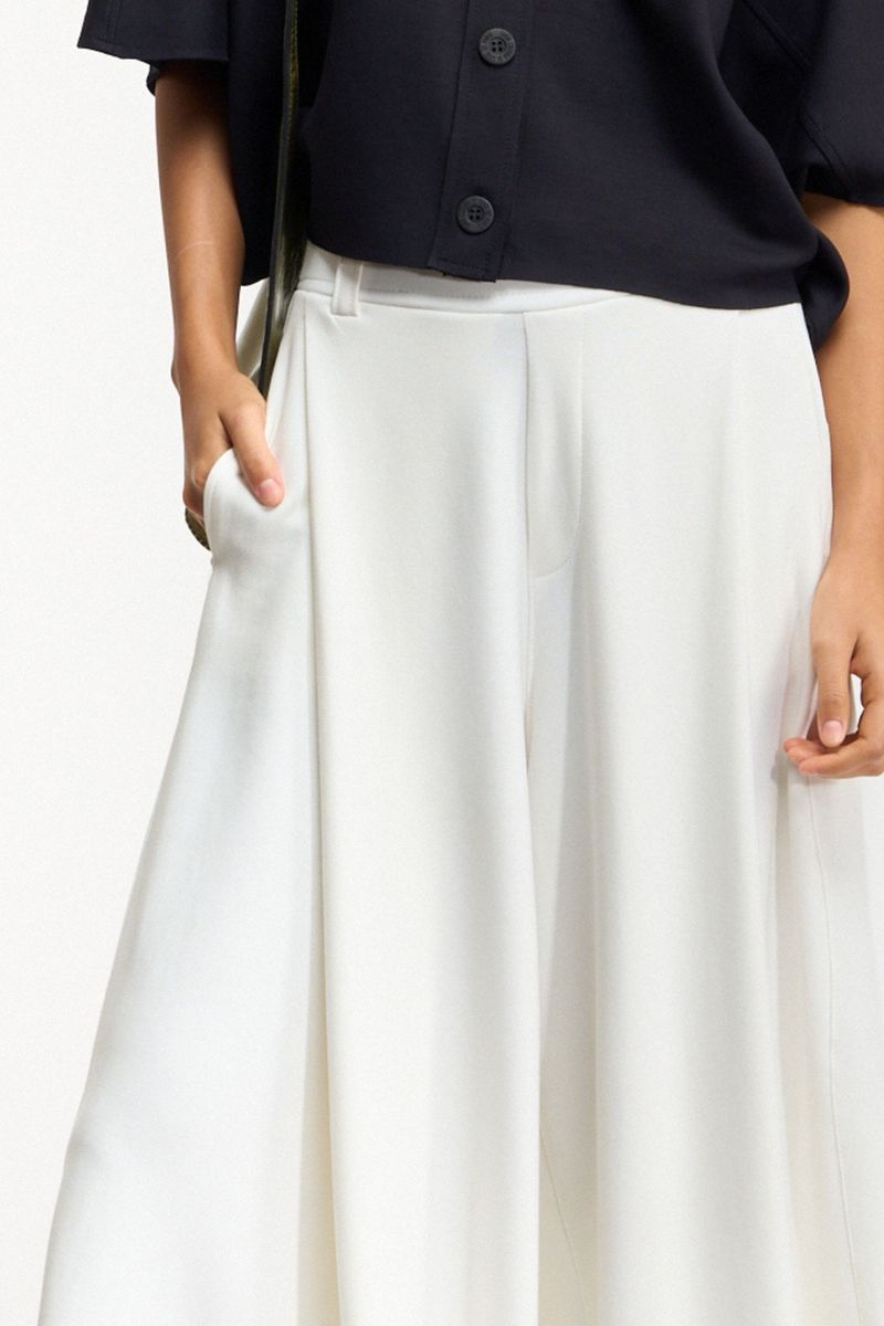 BERMUDA LONGA PREGAS - OFF WHITE