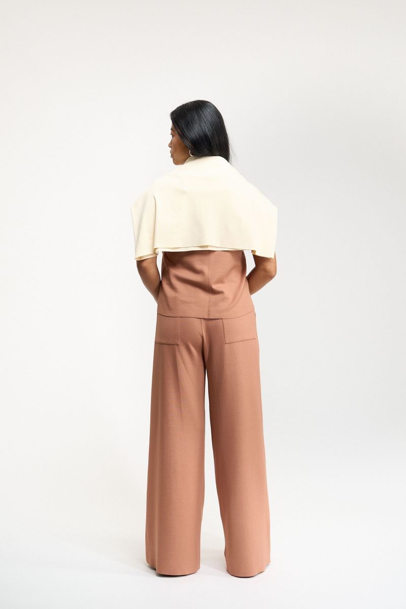 CALÇA WIDE LEG - MOCHA