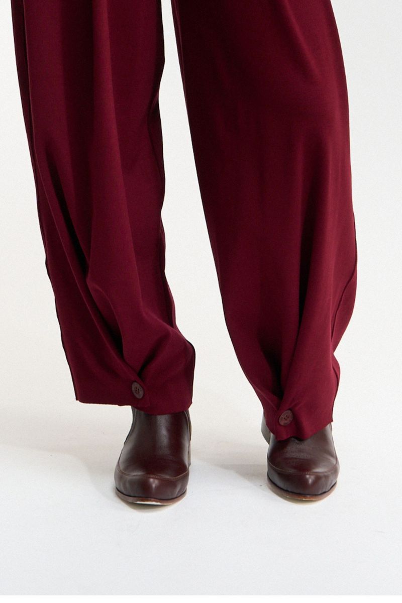 CALÇA ALADIM BOTOES - BORDO